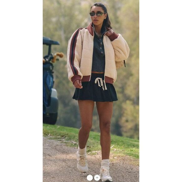 NWT Free People FP Movement Fleecy Sherpa Scrunchy Pippa Jacket Size Large - Picture 2 of 11